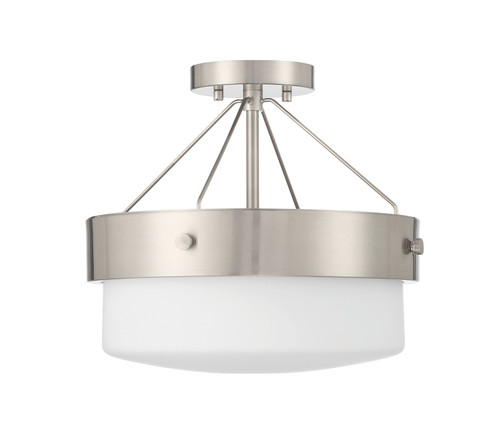 Oak Street 2 Light Convertible Semi Flush in Brushed Polished Nickel (XS3213-BNK)
