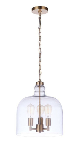 Jackson 3 Light Pendant, Satin Brass (P975SB3)