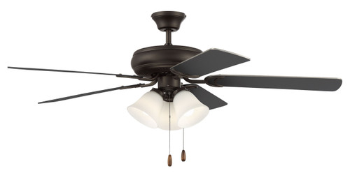 Decorator's Choice 52" 5-Blade 3 Light Ceiling Fan in Espresso w/ Walnut/Espresso Blades; Integrated Light Kit (DCF52ESP5C3W)