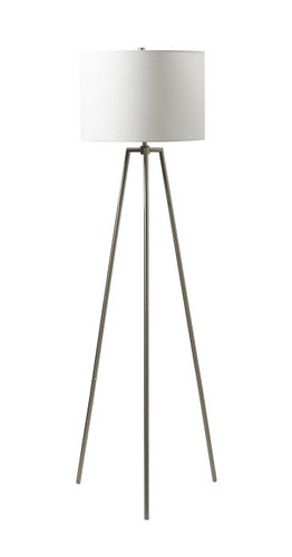 1 Light Metal Tri-Pod Base Floor Lamp in Brushed Nickel (86247)