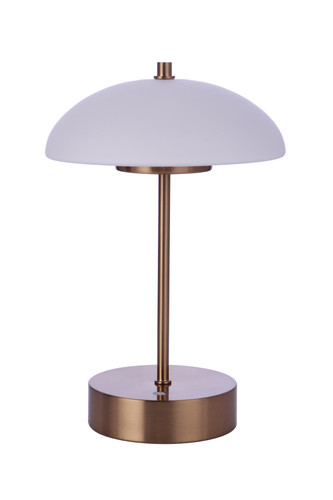Indoor/Outdoor Rechargeable Dimmable LED Portable Lamp in Satin Brass (86272R-LED)