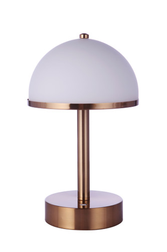 Indoor Rechargeable Dimmable LED Portable Lamp in Satin Brass (86285R-LED)