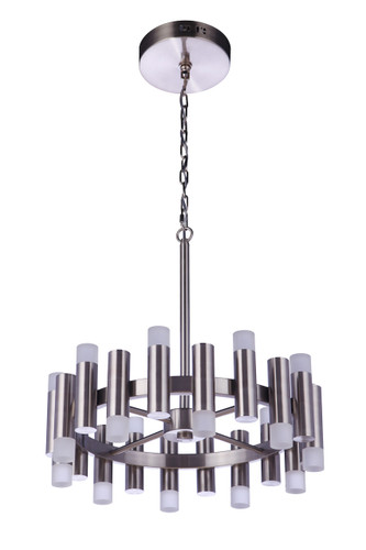 Simple Lux 20 Light LED Chandelier in Brushed Polished Nickel (57520-BNK-LED)
