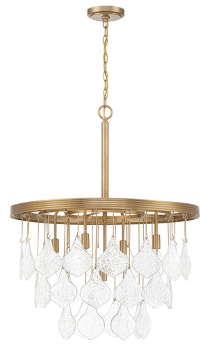 Vesi 5 Light Pendant in Satin Brass (P981SB5)