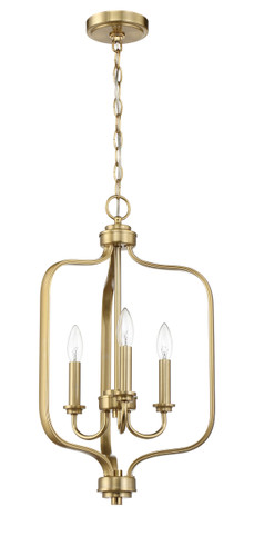 Bolden 3 Light Foyer in Satin Brass (50533-SB)