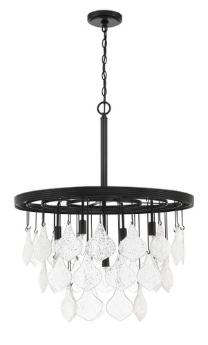 Vesi 5 Light Pendant in Flat Black (P981FB5)