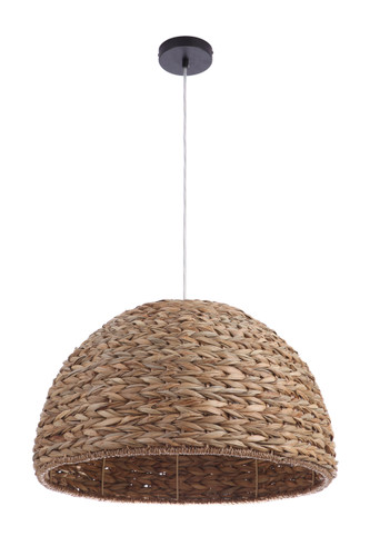 Natural Pendant 1 Light Pendant w/ Woven Sea Grass Dome (P2005-NT)