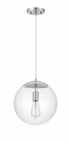 Gaze 1 Light 12" Pendant in Chrome (56892-CH)