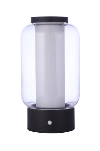 Outdoor Rechargeable Dimmable LED Portable Lamp w/ USB port in Midnight (86273R-LED)