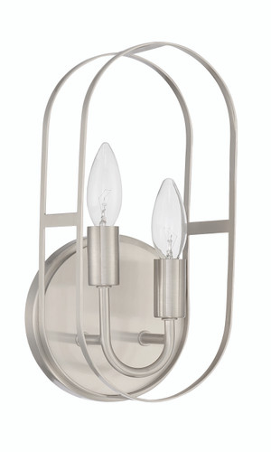 Mindful 2 Light Sconce in Brushed Polished Nickel (12806BNK2)