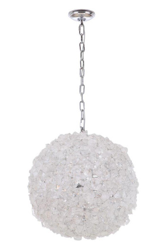 Roxx 4 Light X-Large Pendant in Chrome w/Quartz Crystals (48493-CH)