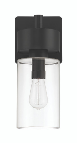 Point Clear 1 Light Medium Outdoor Wall Lantern in Midnight (ZA5014-MN)
