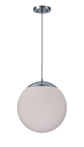Gaze 1 Light 14" Pendant in Chrome (White Glass) (56893-CH-WG)