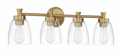 Henning 4 Light Vanity in Satin Brass (12730SB4)