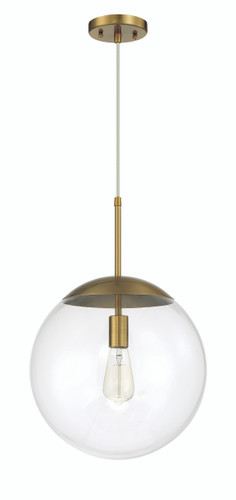 Gaze 1 Light 14" Pendant in Satin Brass (56893-SB)