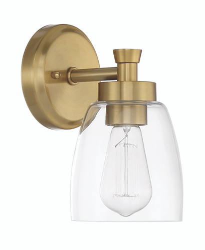 Henning 1 Light Sconce in Satin Brass (12705SB1)