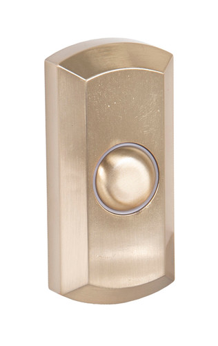 Surface Mount LED Lighted Push Button in Satin Brass (PB5012-SB)