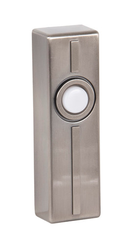 Surface Mount LED Lighted Push Button in Antique Nickel (PB5013-AN)