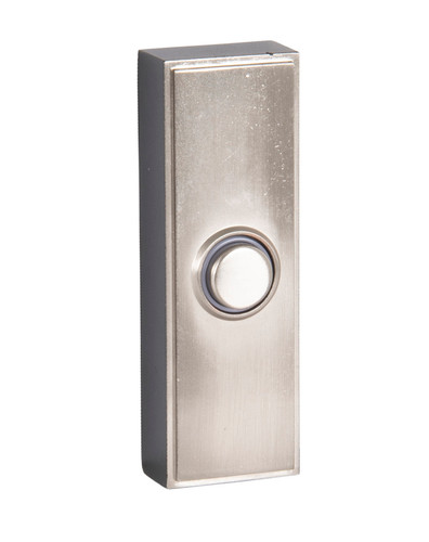Surface Mount LED Lighted Push Button in Brushed Polished Nickel (PB5011-BNK)