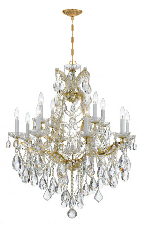 Maria Theresa 13 Light Spectra Crystal Gold Chandelier (4413-GD-CL-SAQ)