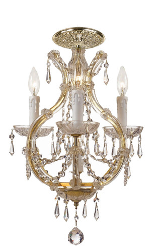 Maria Theresa 4 Light Hand Cut Crystal Gold Ceiling Mount (4473-GD-CL-MWP_CEILING)