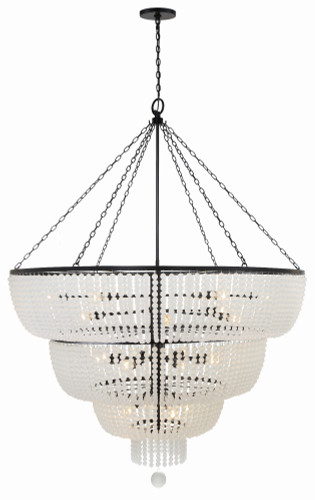 Rylee 24 Light Matte Black Chandelier (618-MK)