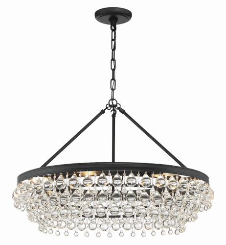 Calypso 6 Light Matte Black Chandelier (275-MK)