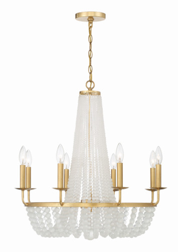 Bella 8 Light Antique Gold Chandelier (BLA-10668-GA)