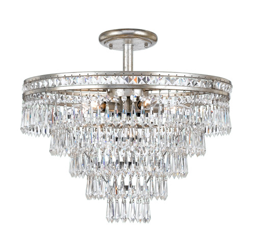 Mercer 7 Light Hand Cut Crystal Olde Silver Ceiling Mount (5264-OS-CL-MWP_CEILING)
