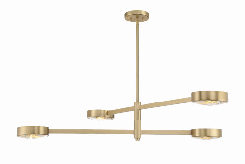 Orson 4 Light Modern Gold Chandelier (ORS-734-MG)