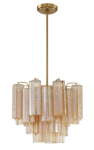 Addis 4 Light Aged Brass Chandelier (ADD-300-AG-AM)