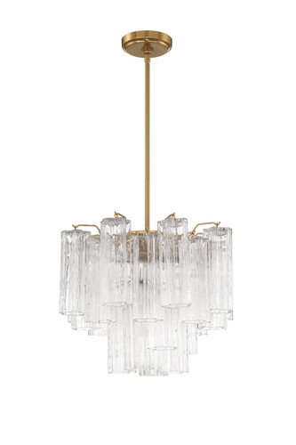 Addis 4 Light Aged Brass Chandelier (ADD-300-AG-CL)