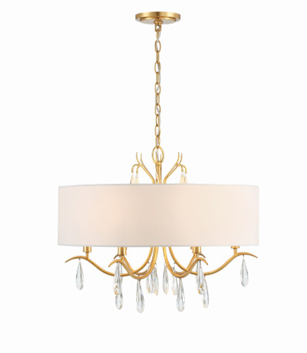 Rollins 6 Light Antique Gold Chandelier (ROL-18806-GA)