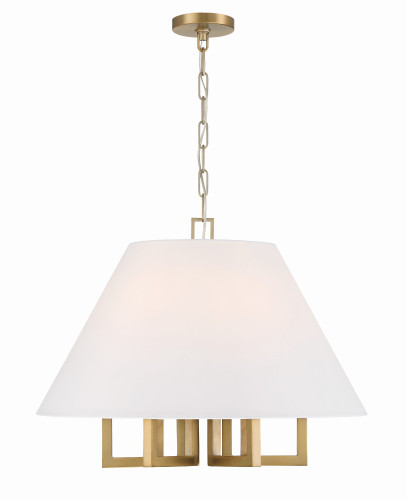 Libby Langdon for Crystorama Westwood 6 Light Vibrant Gold Chandelier (2256-VG)