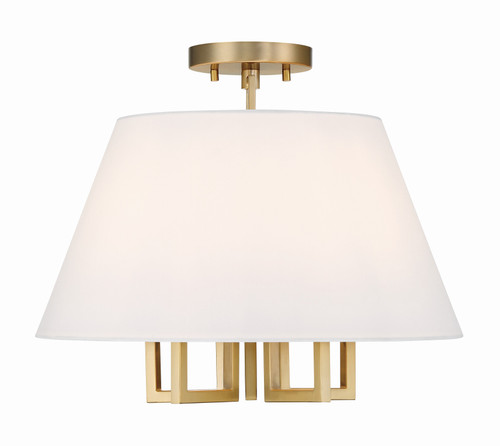 Libby Langdon for Crystorama Westwood 5 Light Vibrant Gold Ceiling Mount (2255-VG_CEILING)