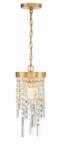 Winfield 1 Light Antique Gold Pendant (WIN-210-GA-CL-MWP)