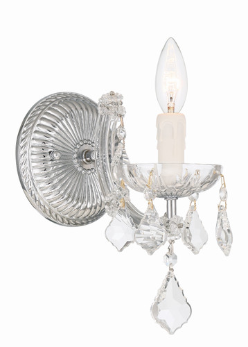Maria Theresa 1 Light Hand Cut Crystal Polished Chrome Wall Mount (4471-CH-CL-MWP)