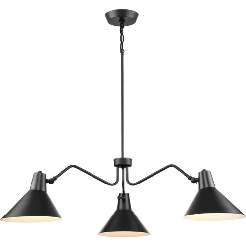 Trimble Collection Three-Light Matte Black Chandelier (P400309-31M)