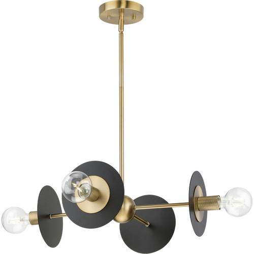 Trimble Collection Four-Light Brushed Bronze Linear Chandelier (P400337-109)