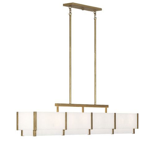 Orleans 8-Light Linear Chandelier in Distressed Gold (1-2332-8-60)