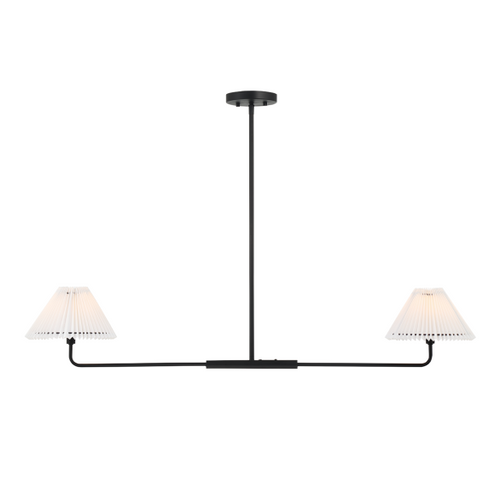 2-Light Linear Chandelier in Matte Black (M100122MBK)