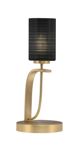 Cavella Accent Lamp In New Age Brass Finish With 4" Black Matrix Glass  (39-NAB-4069)