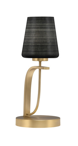 Cavella Accent Lamp In New Age Brass Finish With 6" Black Matrix Glass (39-NAB-4039)