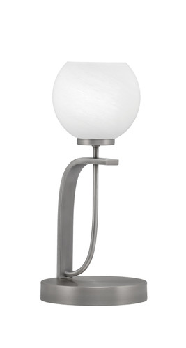 Cavella Accent Lamp In Graphite Finish With 5.75" White Marble Glass (39-GP-4101)