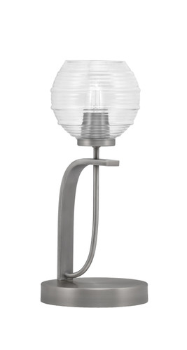 Cavella Accent Lamp In Graphite Finish With 6" Clear Ribbed Glass (39-GP-5110)