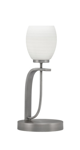 Cavella Accent Lamp In Graphite Finish With 5" White Linen Glass  (39-GP-615)