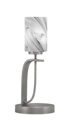 Cavella Accent Lamp In Graphite Finish With 4" Onyx Swirl Glass (39-GP-3009)