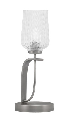 Cavella Accent Lamp In Graphite Finish With 5" Clear Textured Glass (39-GP-4250)