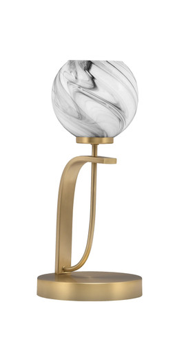 Cavella Accent Lamp In New Age Brass Finish With 5.75" Onyx Swirl Glass (39-NAB-4109)