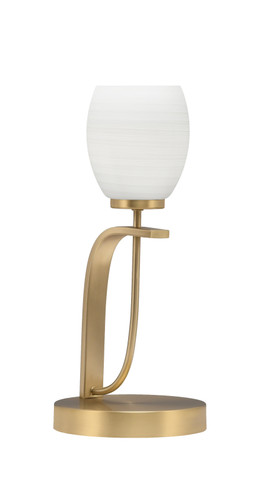 Cavella Accent Lamp In New Age Brass Finish With 5" White Linen Glass  (39-NAB-615)